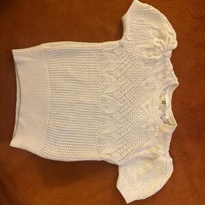 Elegant White Knit Sweater